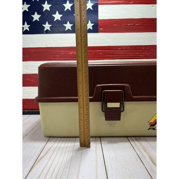 Loaded VINTAGE Plano Tackle Box 4200 2 Tier Fold Out Tray, Salt Water Fishing - Picture 8 of 10